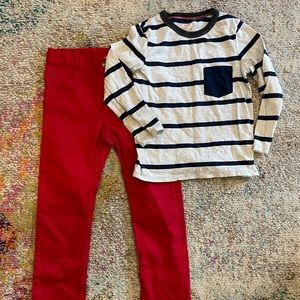 Bundle Outfit boys H&M size 5-6 new pants & Shirt size 6-8
